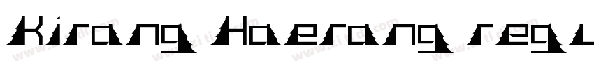 Kirang Haerang regul字体转换 Kirang Haerang regul字体转换